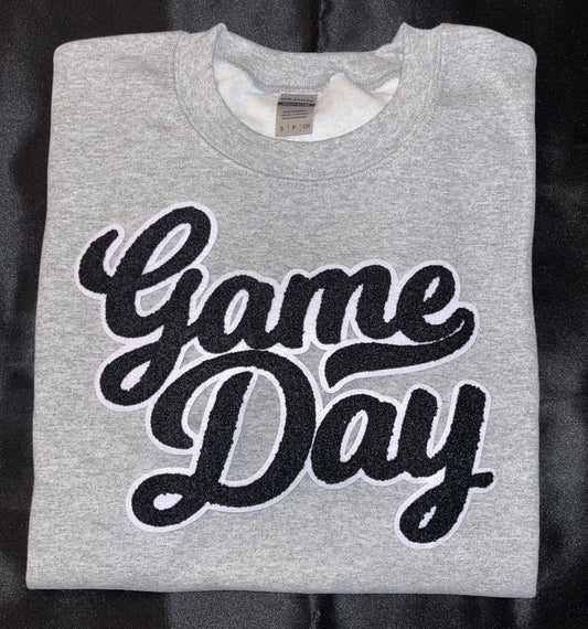 Black Game Day Chenille Patch