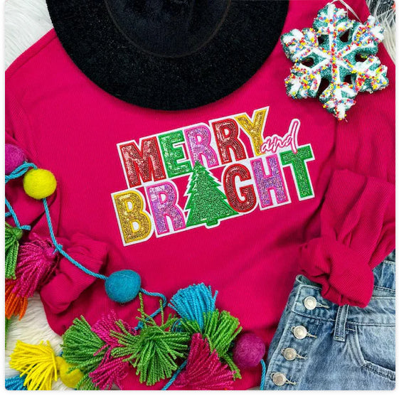 Merry & Bright Sequin Patch