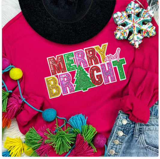 Merry & Bright Sequin Patch