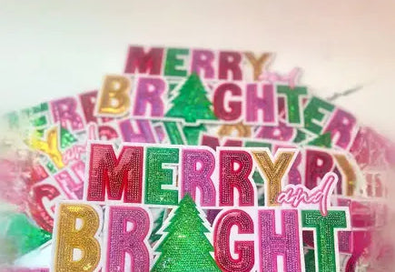 Merry & Bright Sequin Patch