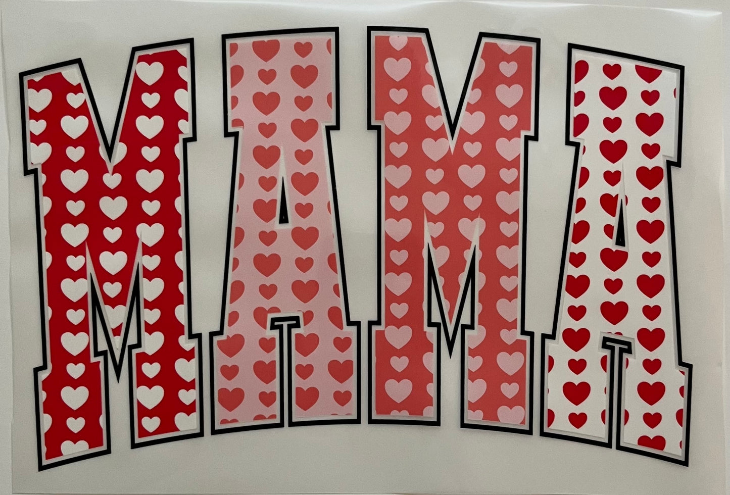 MaMa with hearts DTF Transfer