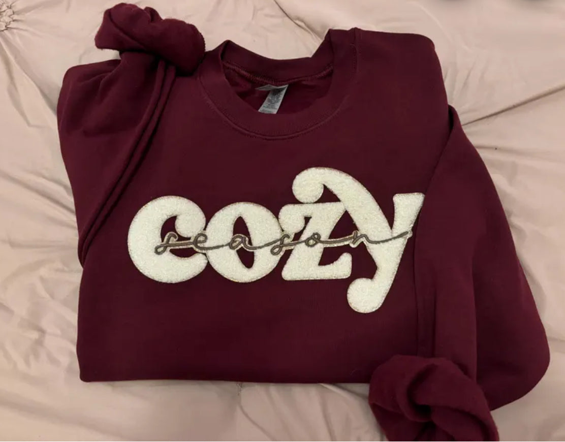 Cozy Season Chenille Patch Sweatshirt