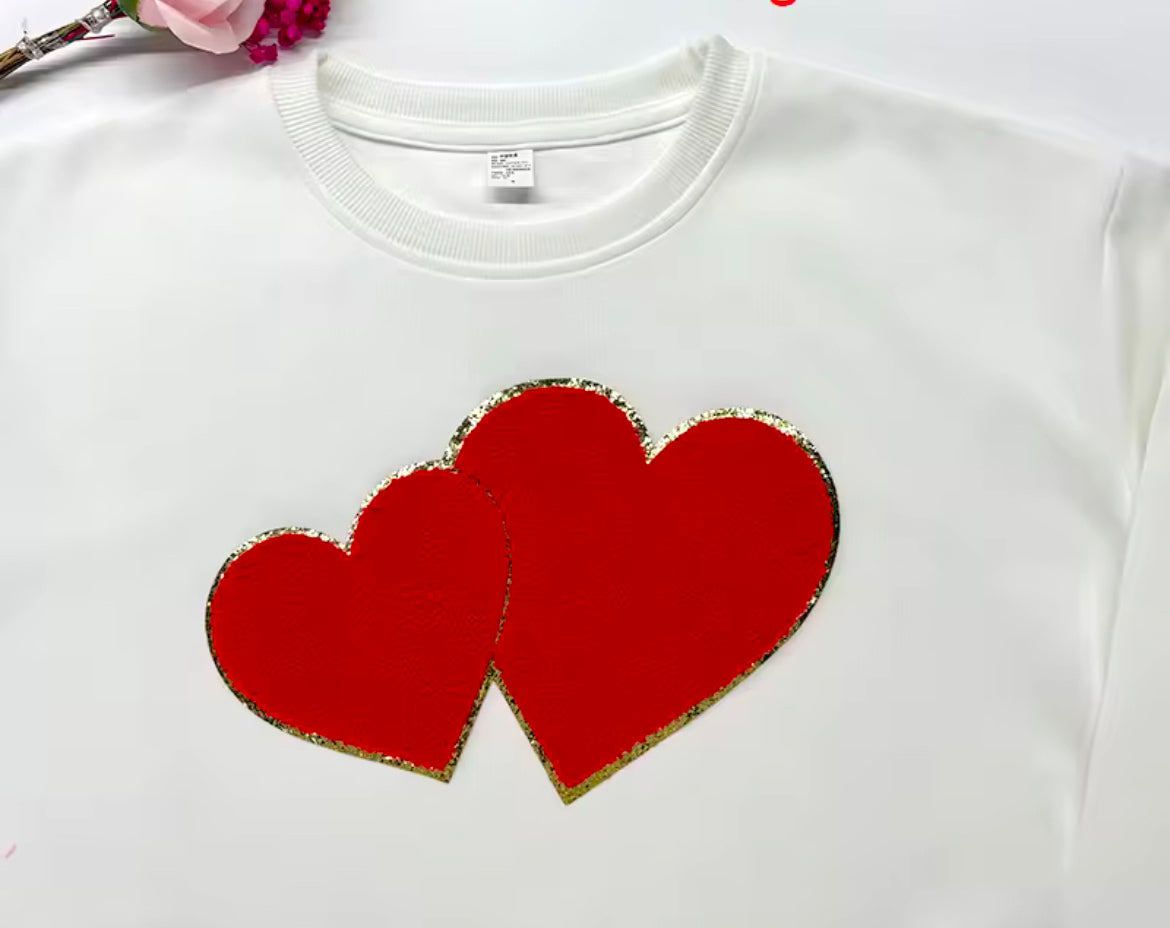 Red Heart Chenille Patch