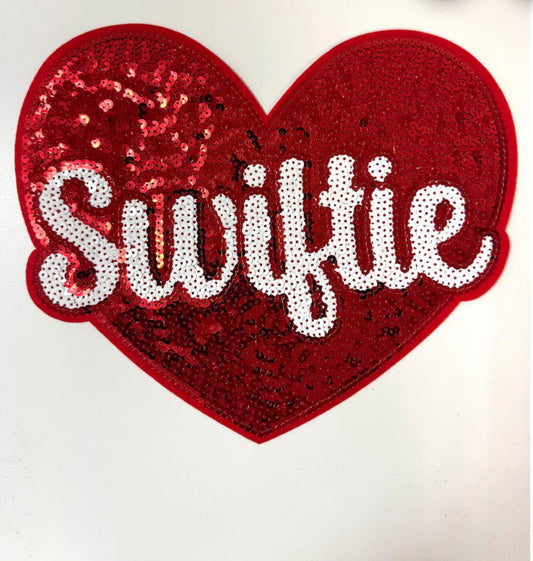 Red Heart Swiftie Sequin Patch